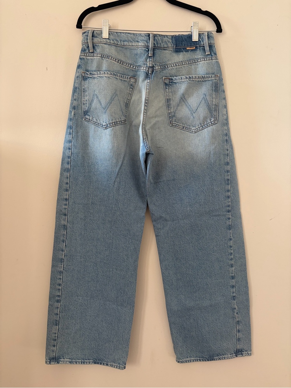 Mother Jeans The Half Pipe Blue High-Rise Straight Jeans This Is How I Roll - Picture 9 of 9